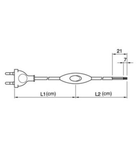 Conector toma de luz a enchufe