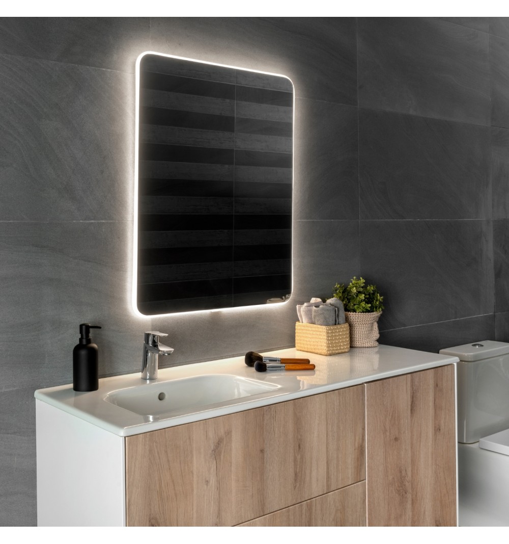 Espejo redondo con luz led neutra 60cm/90cm PALMA | Aplike