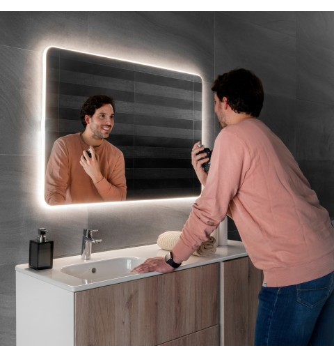 Espejo redondo con luz led neutra 60cm/90cm PALMA | Aplike