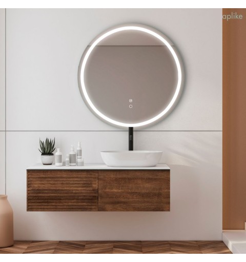 Espejo redondo con luz led blanca medidas Ø60cm MIA ROUND