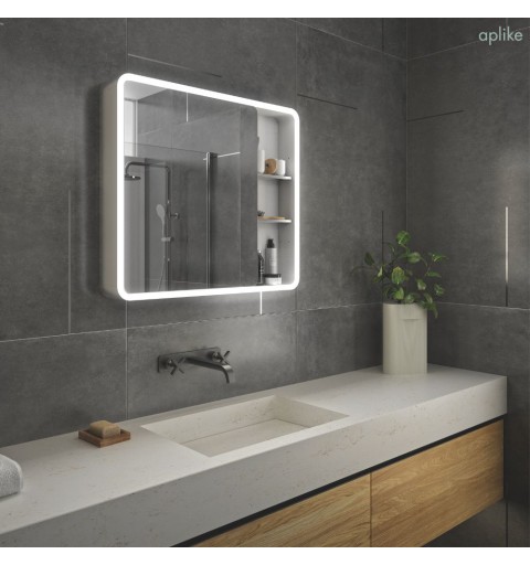 Espejo camerino con luz led 80 cm x 70 cm MIA ORGANIZER