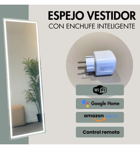 Espejo de pie con luz LED frontal modelo París 160x50cm