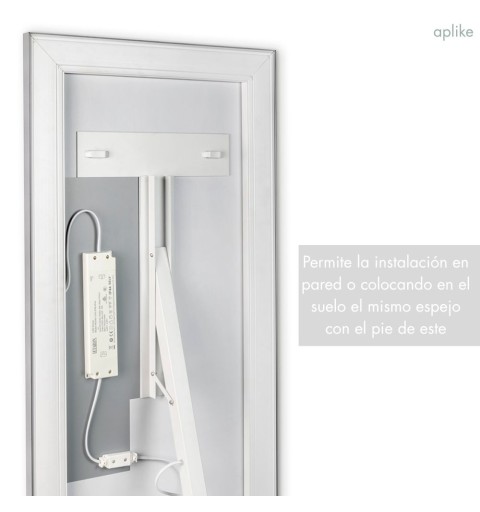 Espejo de pie con luz LED frontal modelo París 160x50cm