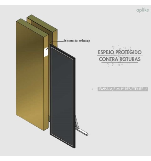 Espejo de pie con luz LED frontal modelo París 160x50cm