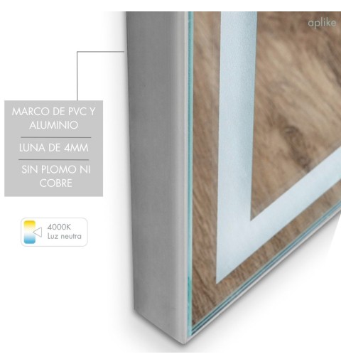 Espejo de pie con luz LED frontal modelo París 160x50cm