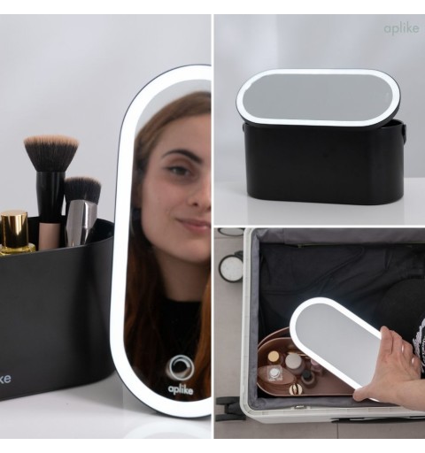 Organizador de Maquillaje con Espejo LED | 4 Colores