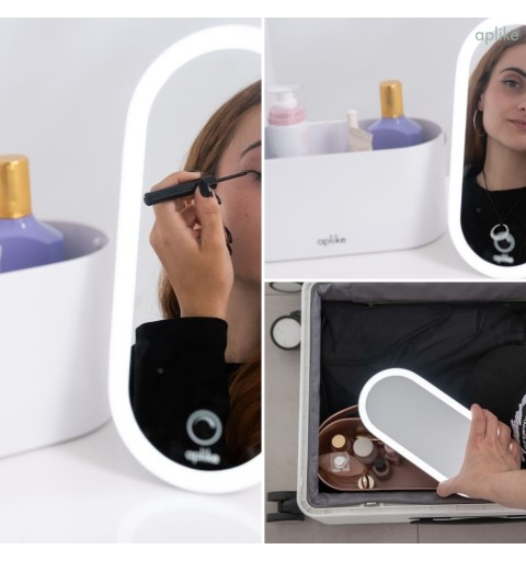 Organizador de Maquillaje con Espejo LED | 4 Colores