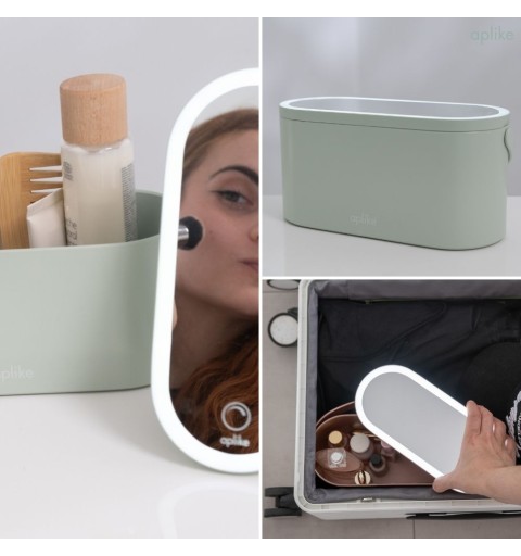 Organizador de Maquillaje con Espejo LED | 4 Colores