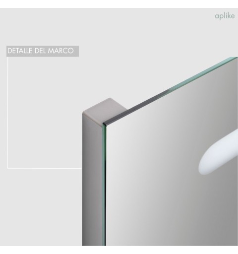 Espejo LED para baño con antivaho, 2puertos usb y 2 sensores táctiles