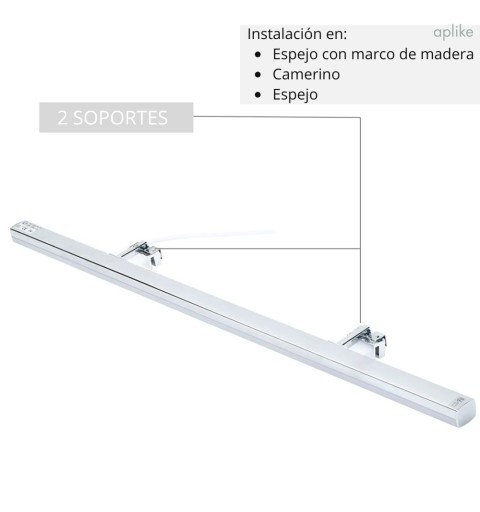 Aplique espejo baño luz led fría medidas 111cm VENUS