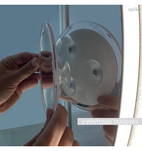 Espejo de aumento x3 con ventosas Ø15.2cm | Aplike