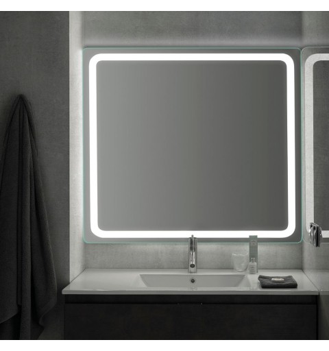 Espejo rectangular con luz led blanca y antivaho Varias medidas BREMEN CURVE