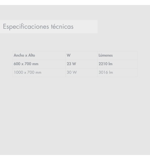 Espejo rectangular con luz led blanca y antivaho BREMEN