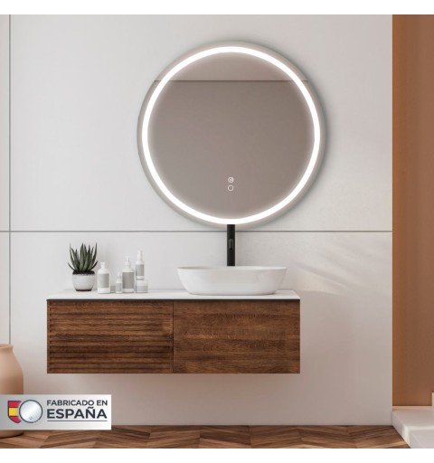 Espejo redondo con luz led blanca medidas Ø60cm MIA ROUND