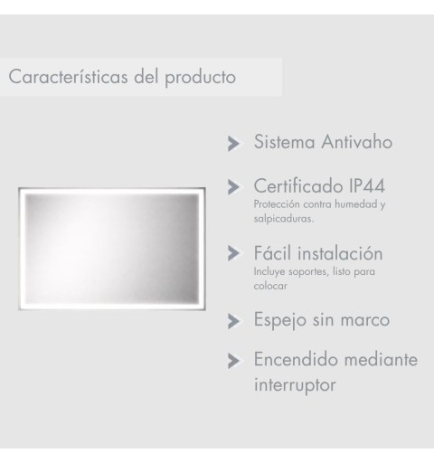 Espejo con luz LED modelo Altea S2
