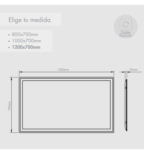 Espejo con luz LED modelo Altea S2