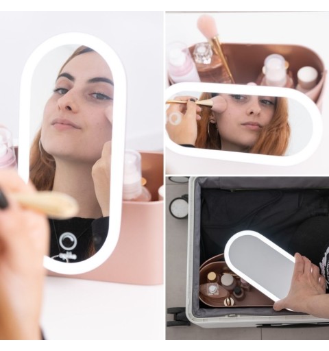 Organizador de Maquillaje con Espejo LED | 4 Colores