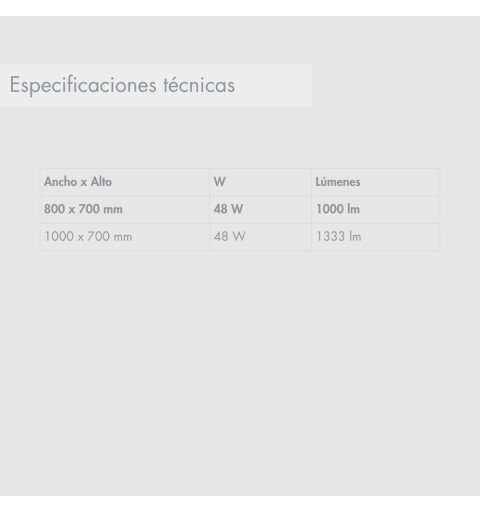 Espejo rectangular luz led blanca antivaho y 2 sensores táctiles varias medidas  Álava Tech