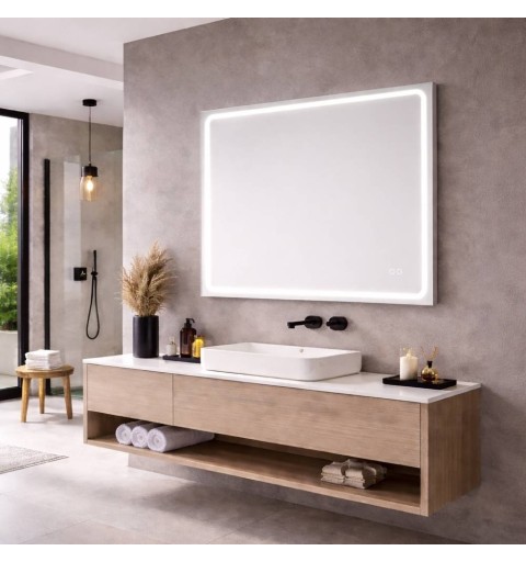 Espejo con luz led blanca y antivaho 110 cm x 80 cm MIA AV