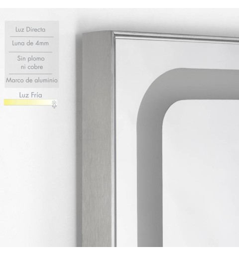 Espejo con luz led blanca y antivaho 110 cm x 80 cm MIA AV