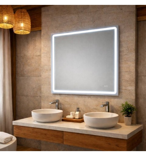 Espejo con luz led blanca y antivaho 110 cm x 80 cm MIA AV
