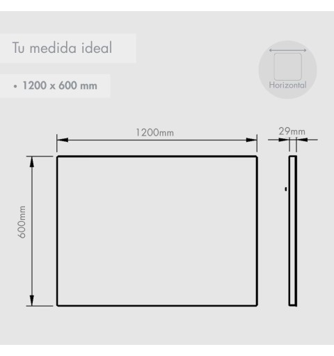 Espejo rectangular sin luz medidas 120 x 60 cm Tous