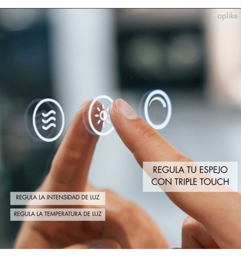 Espejo redondo con antivaho, intensidad y temperatura de luz regulable Varias medidas MIA ROUND PLUS