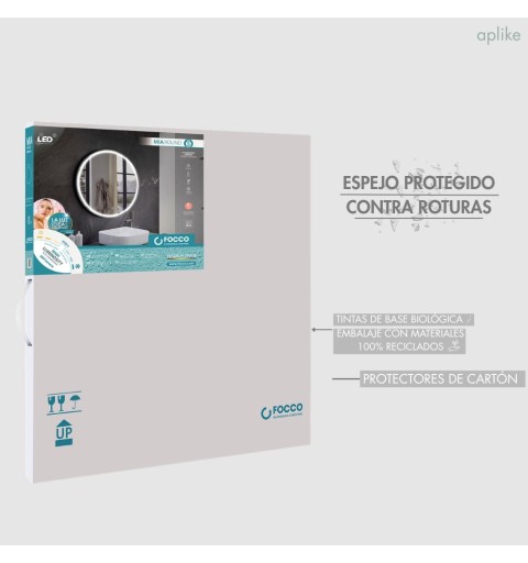 Espejo redondo con antivaho, intensidad y temperatura de luz regulable Varias medidas MIA ROUND PLUS