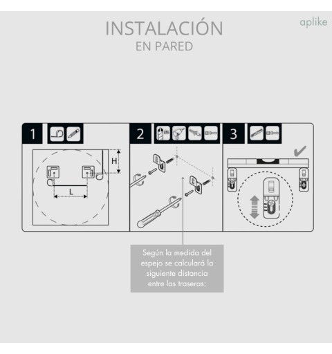 Espejo redondo con antivaho, intensidad y temperatura de luz regulable Varias medidas MIA ROUND PLUS