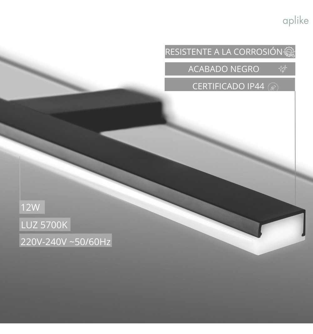 Aplique espejo baño luz led Cromo 5700K Varias medidas ERIS