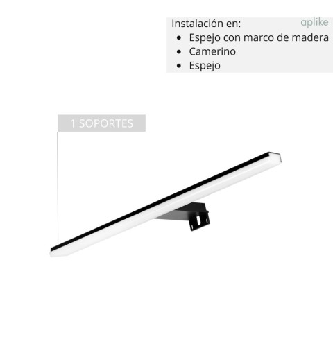 Aplique espejo baño luz led Cromo 5700K Varias medidas ERIS