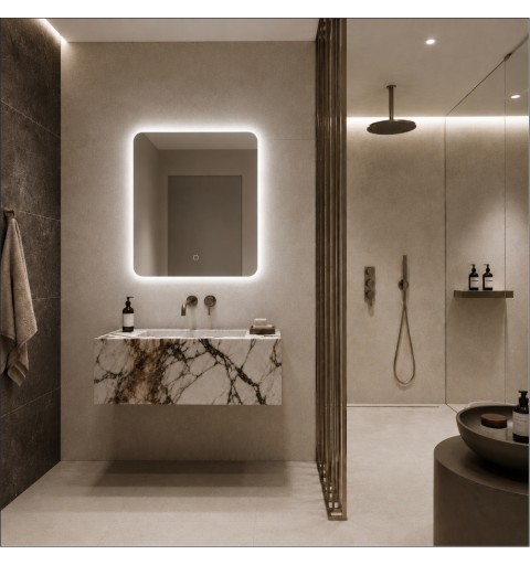 Espejo led rectangular con luz blanca y sensor táctil MADISON
