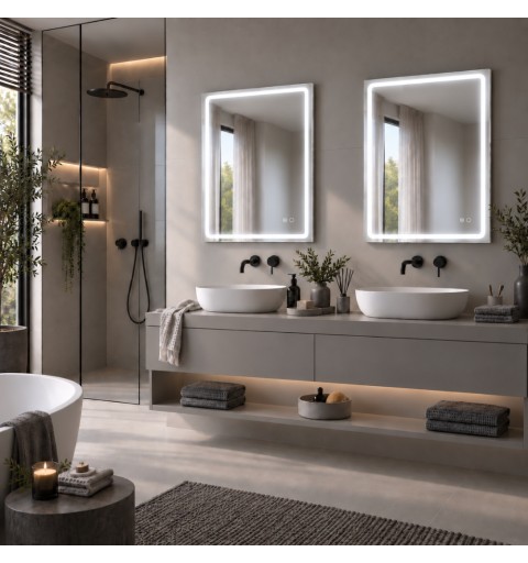 Espejo con luz led blanca y antivaho 110 cm x 80 cm MIA AV