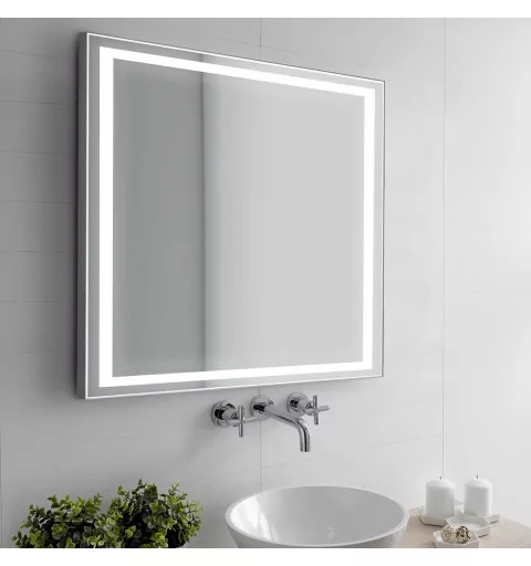 Espejo LED para baño con antivaho, 2puertos usb y 2 sensores táctiles