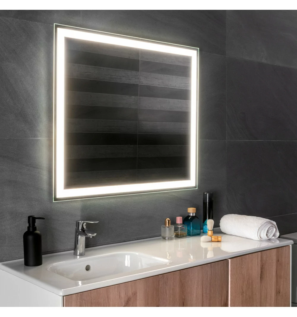 Espejo Baño con Luz LED y Antivaho 60x80 cm Big Benagil Seleccionable  (Cálido-Neutro-Frío)