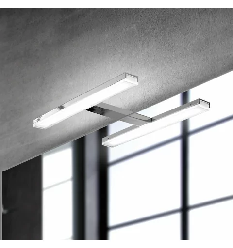Espejo rectangular con luz LED frontal superior neutra (4000K) modelo  Berlín | Dimensiones 60x70cm - 80x70cm - 100x70cm