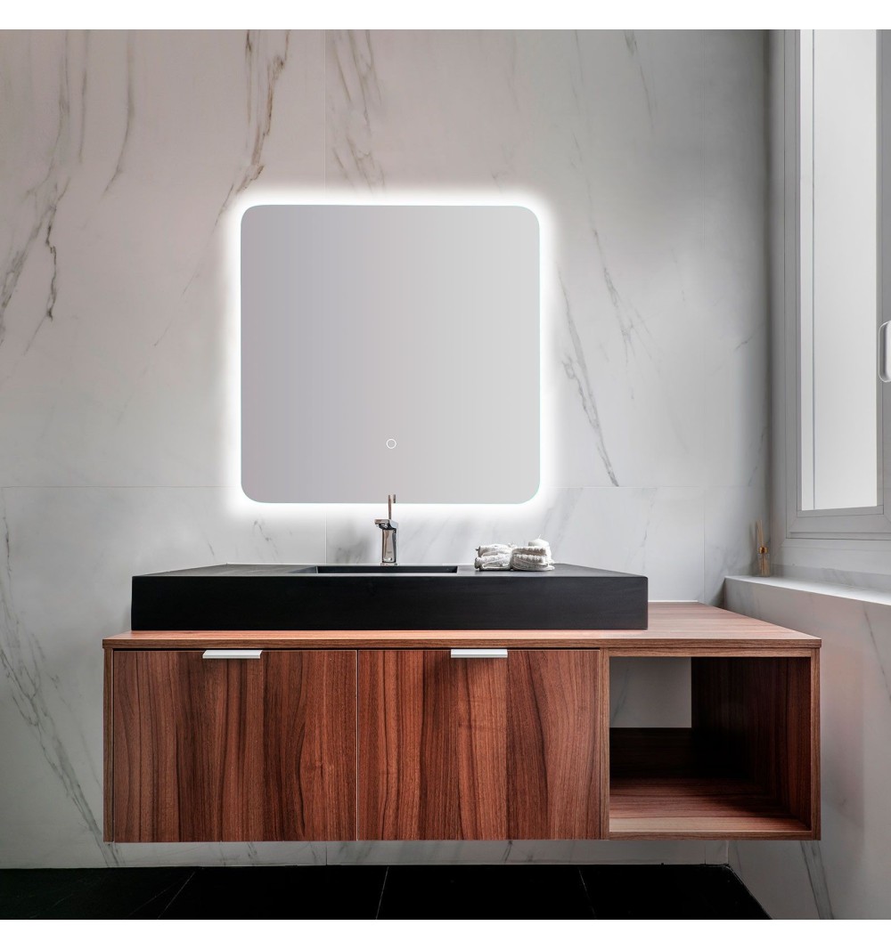 Espejo led rectangular con luz blanca y sensor táctil MADISON Espejo led rectangular con luz blanca y sensor táctil MADISON