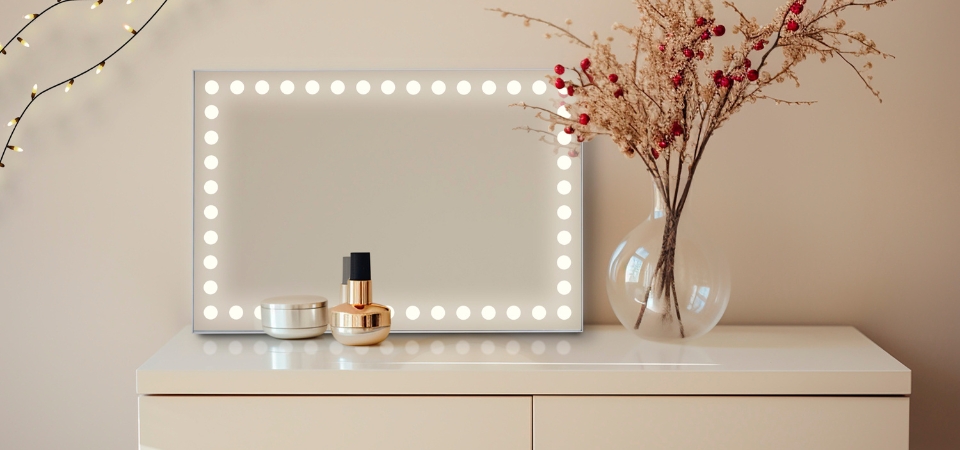 espejo para maquillaje led